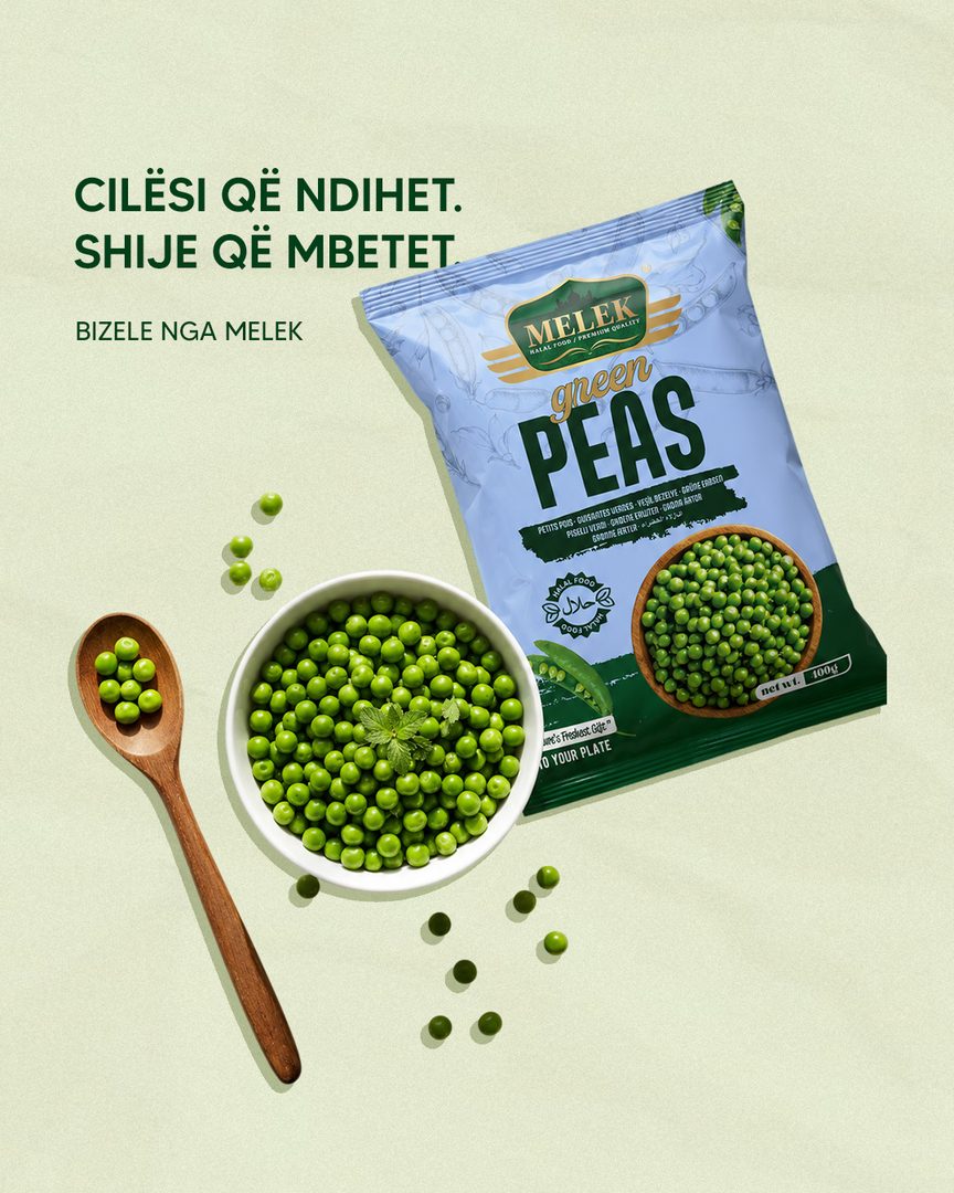 Melek green peas: &ldquo;Cilësi që ndihet. Shije që mbetet.&rdquo;