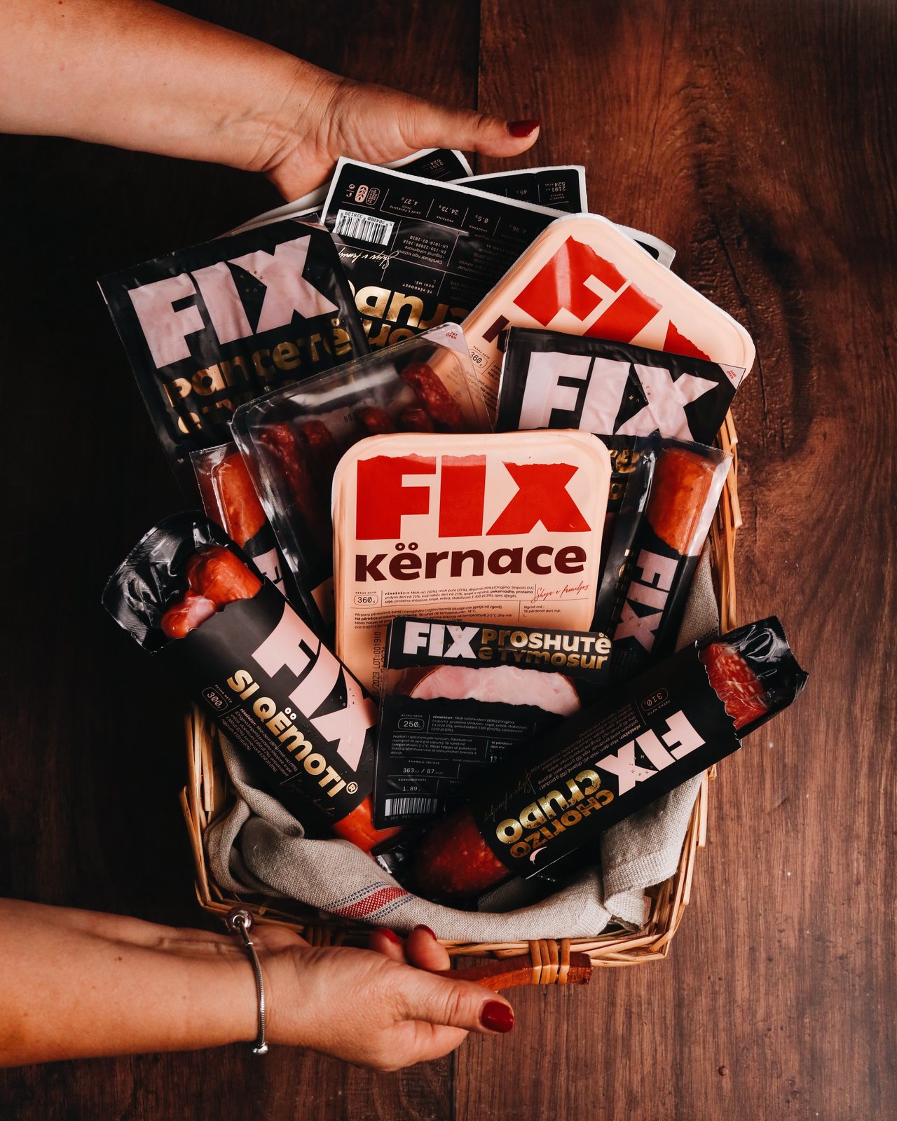 Basket filled with the full FIX product range