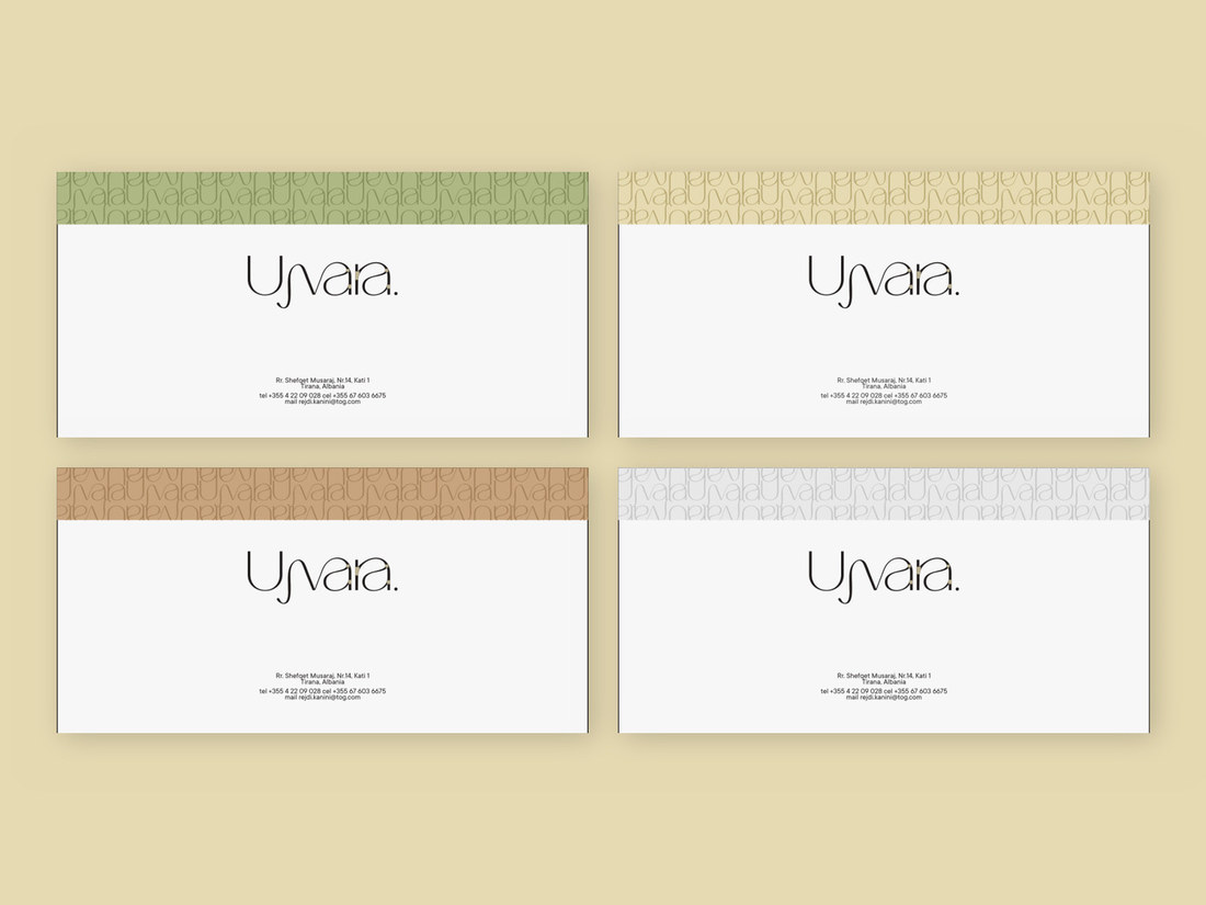 Ujvara envelopes with patterned flaps in four colorways