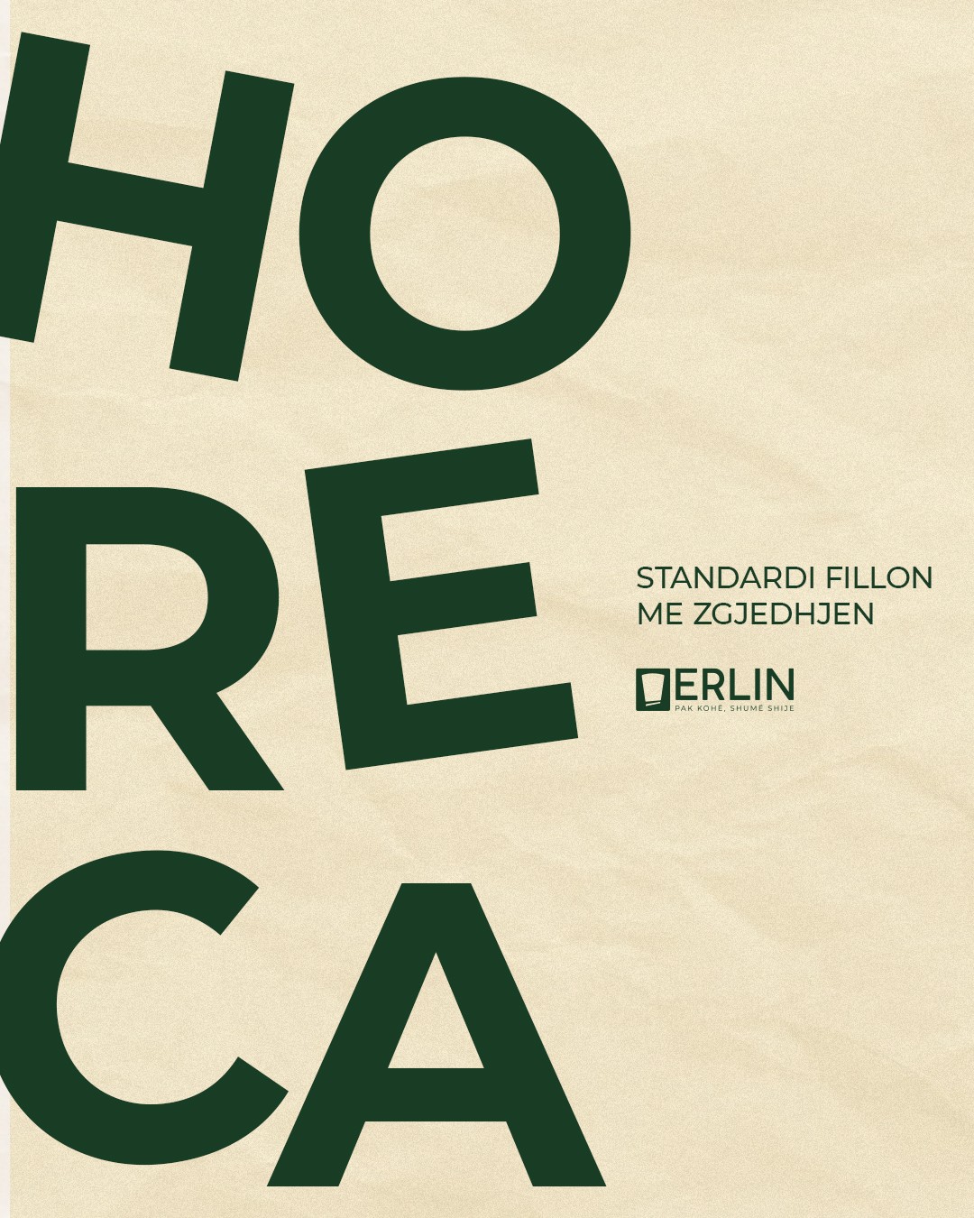HORECA typographic post for Erlin