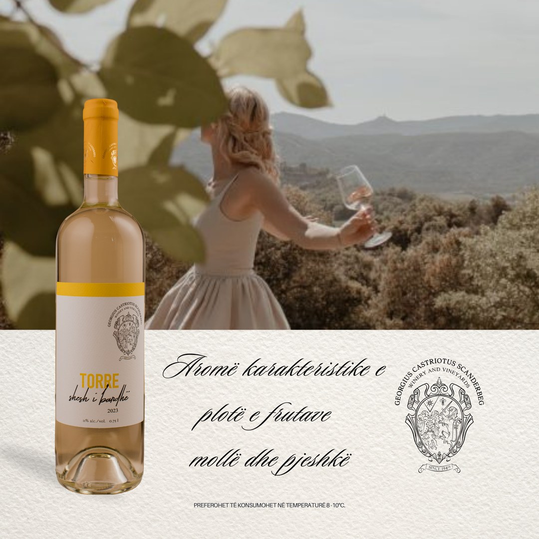Torre white wine with apple and peach notes