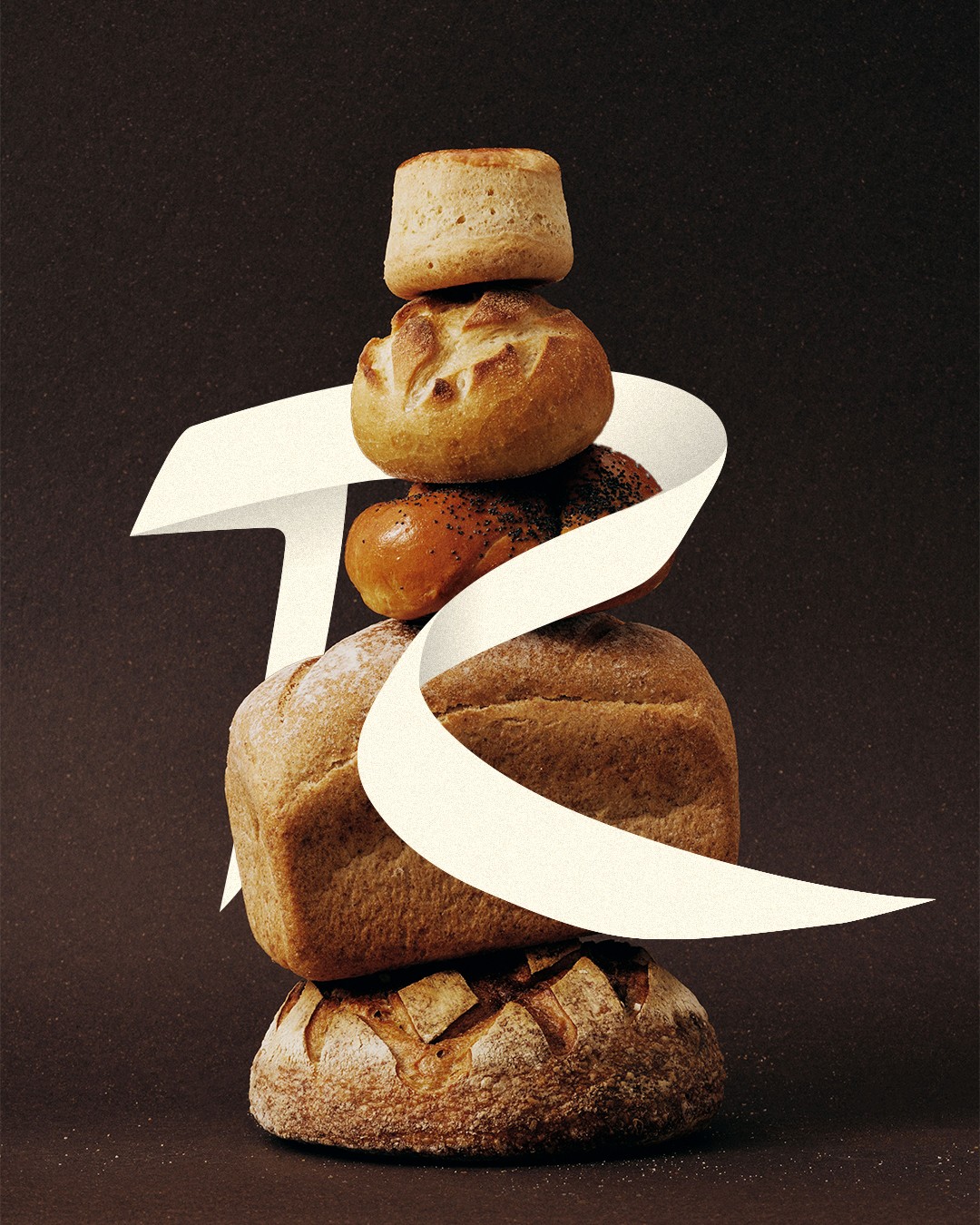 Stack of breads wrapped by the Miell Tirana R