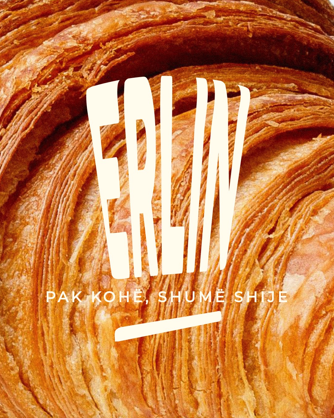 ERLIN wordmark over the layers of a croissant