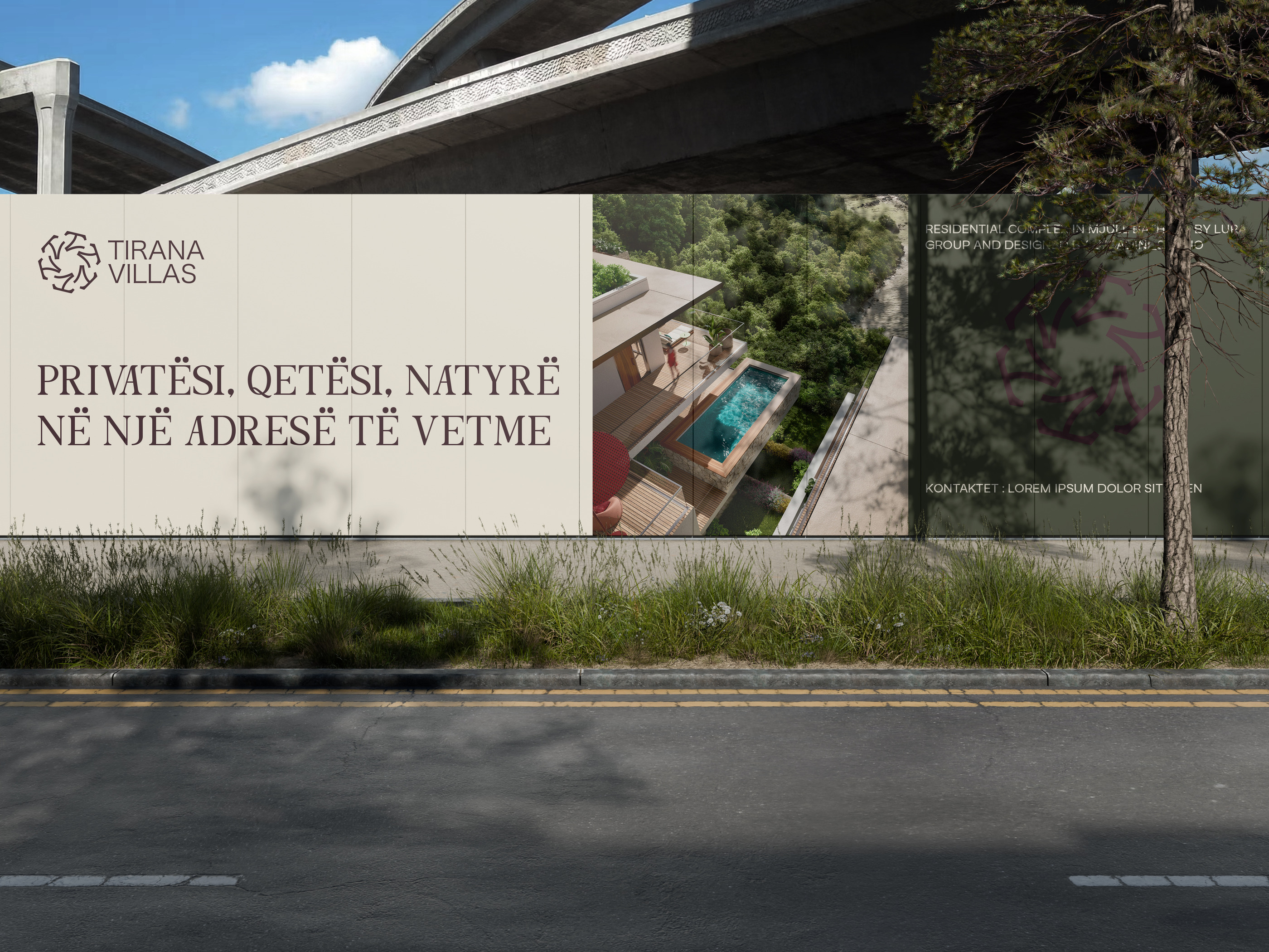 Tirana Villas construction site hoarding: Privatësi, qetësi, natyrë në një adresë të vetme