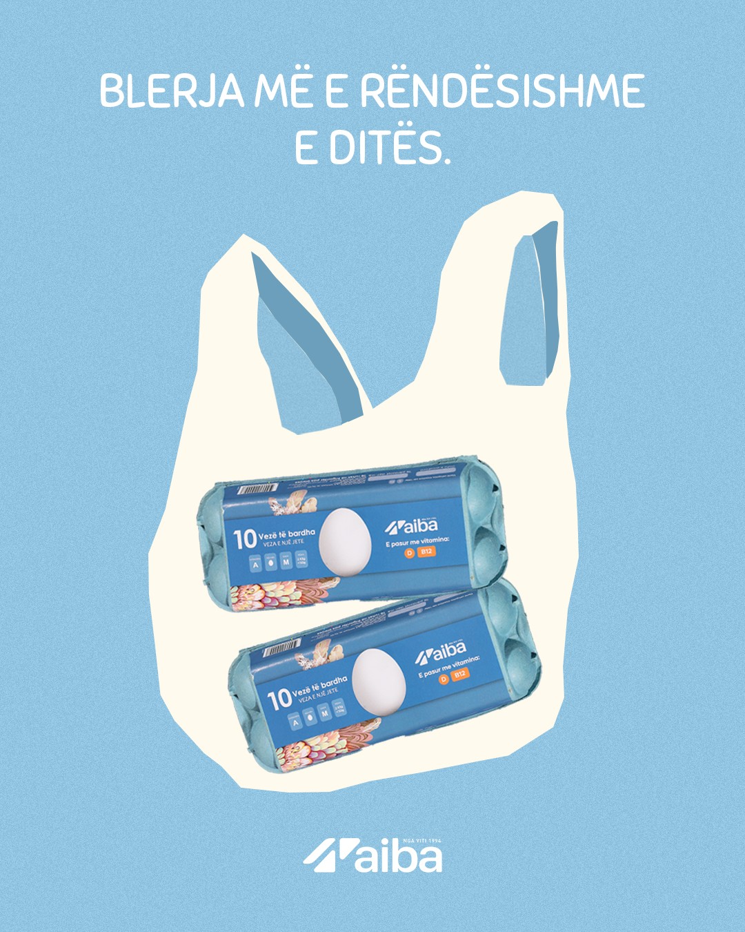 Two AIBA cartons in a shopping bag: the most important purchase of the day