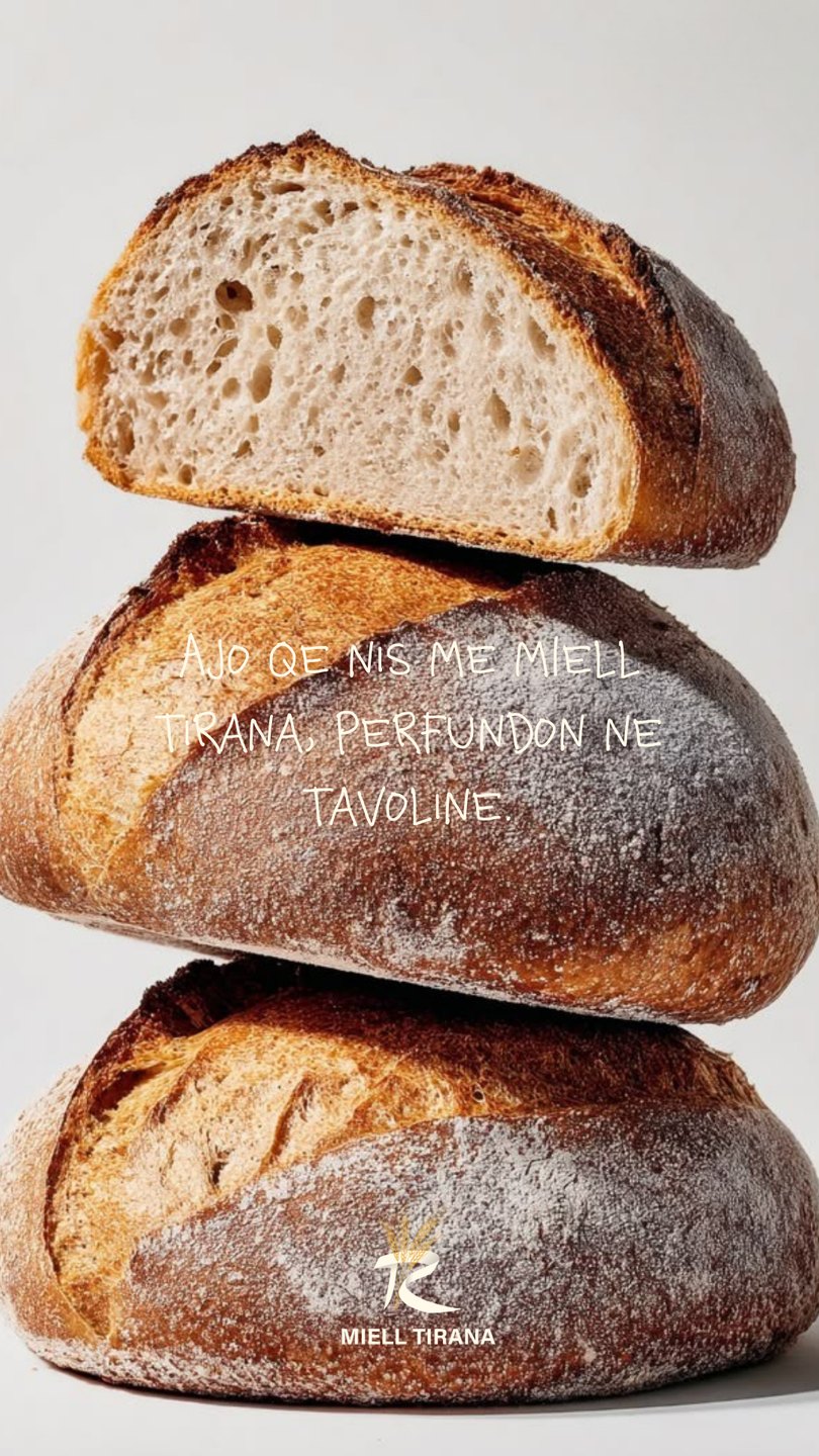 Stacked sourdough loaves: what starts with Miell Tirana ends on the table