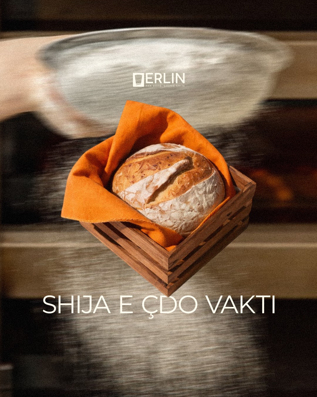 Bread in a wooden basket, every meal post