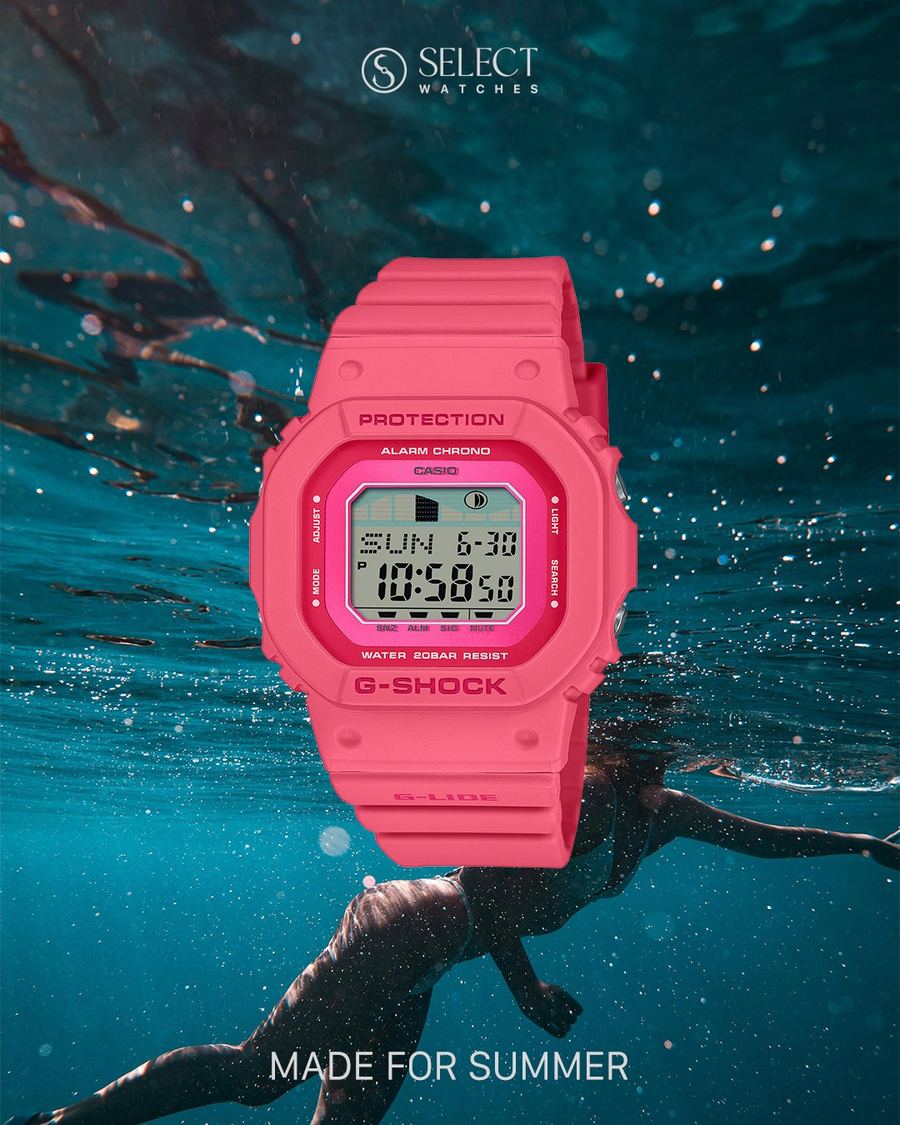 Made for summer: pink G-Shock G-Lide underwater