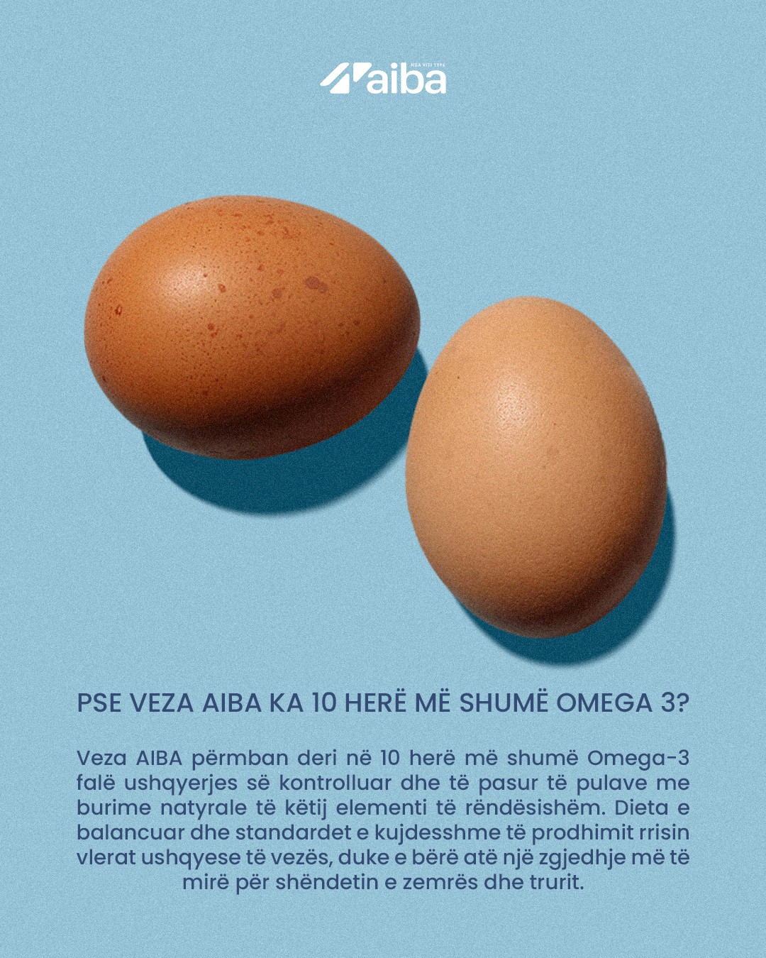 Why AIBA eggs have ten times more Omega 3