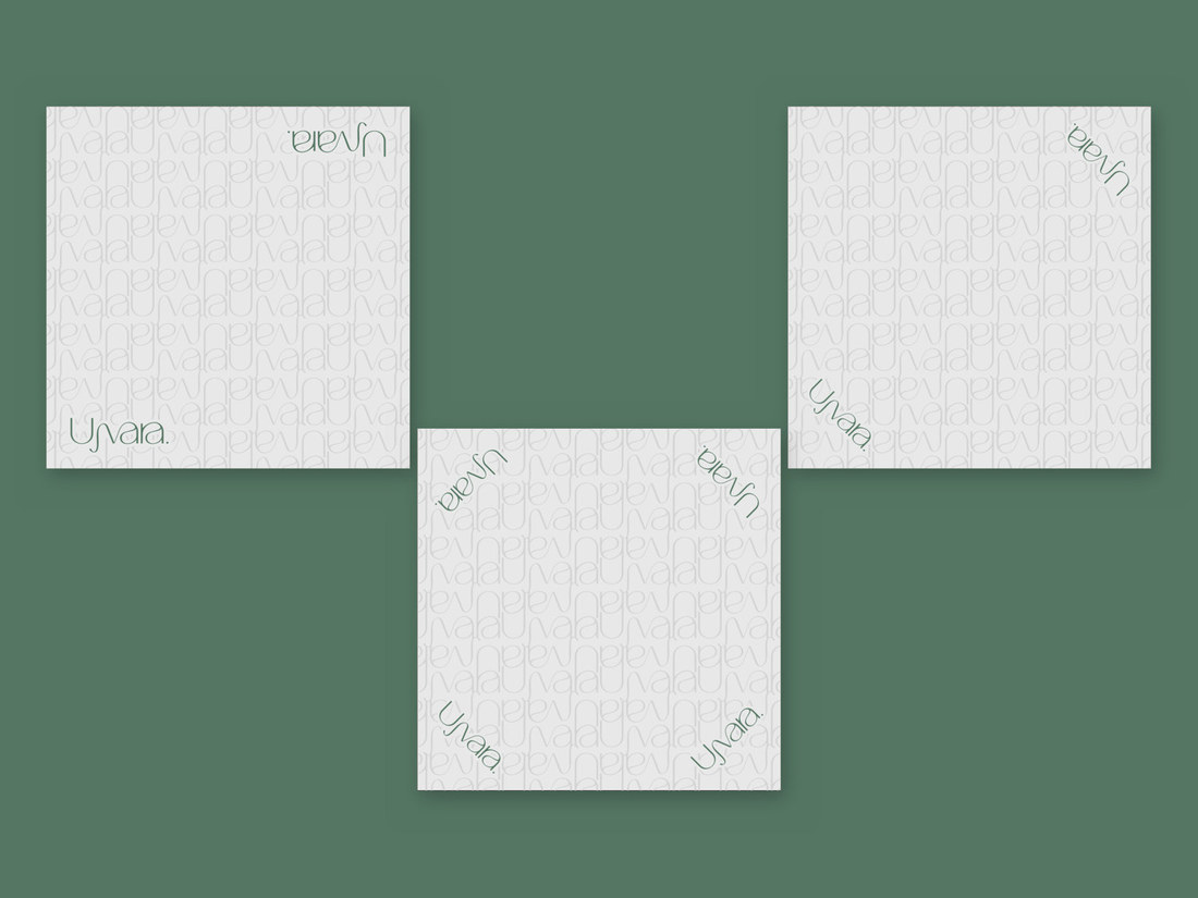 Ujvara patterned table napkins with corner wordmarks